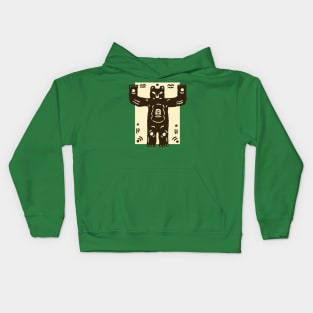 Bear sign art Kids Hoodie